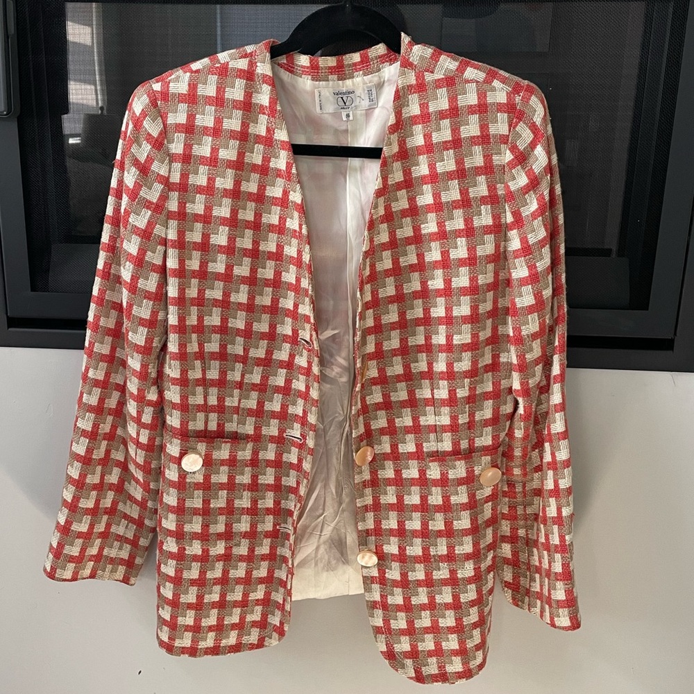 Valentino Vintage size 12 tweed Blazer